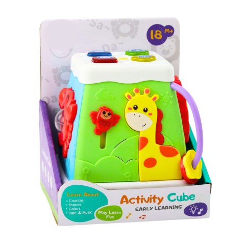 Kostka Edukacyjna Wielofunkcyjna Interaktywna Światła Dźwięki LEAN Toys Kostka Edukacyjna Wielofunkcyjna Interaktywna Światła Dźwięki LEAN Toys
