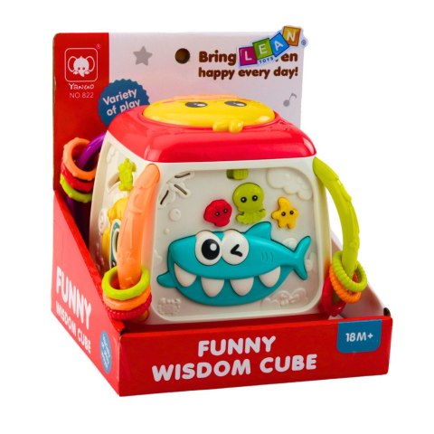 Kostka Interaktywna Edukacyjna Dla Malucha Kaczuszka Kolorowa LEAN Toys Kostka Interaktywna Edukacyjna Dla Malucha Kaczuszka Kolorowa LEAN Toys