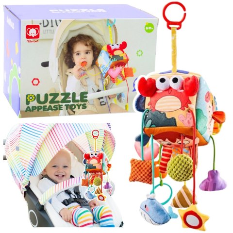 Kostka Sensoryczna Zawieszka Do Łóżeczka Zwierzęta Morskie LEAN Toys Kostka Sensoryczna Zawieszka Do Łóżeczka Zwierzęta Morskie LEAN Toys