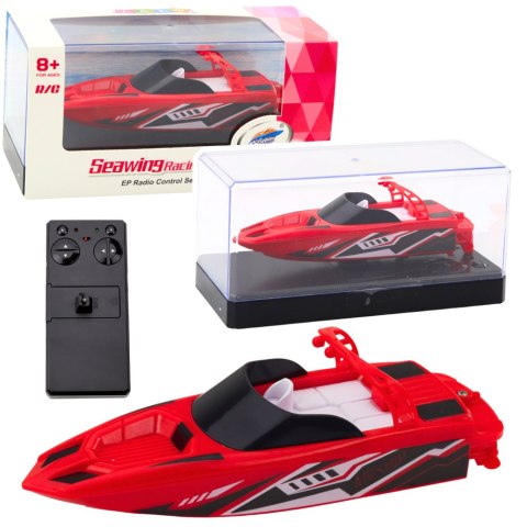 Łódź Motorówka Zdalnie Sterowana RC Biało-Czerwona 15cm LEAN Toys Łódź Motorówka Zdalnie Sterowana RC Biało-Czerwona 15cm LEAN Toys
