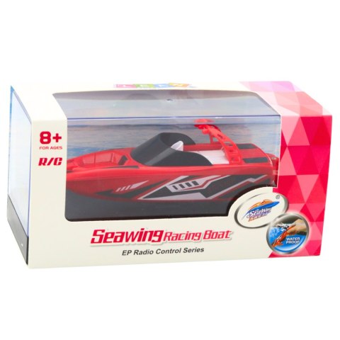 Łódź Motorówka Zdalnie Sterowana RC Biało-Czerwona 15cm LEAN Toys Łódź Motorówka Zdalnie Sterowana RC Biało-Czerwona 15cm LEAN Toys