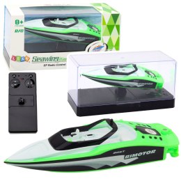 Łódź Motorówka Zdalnie Sterowana RC Biało-Zielona 15cm LEAN Toys