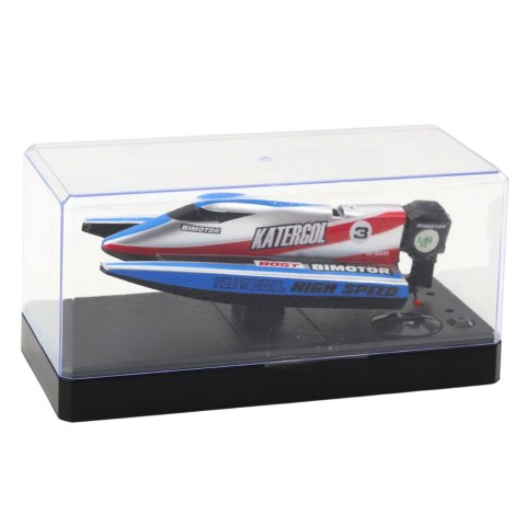Łódź Motorówka Zdalnie Sterowana RC Niebiesko-Srebrna 14cm LEAN Toys Łódź Motorówka Zdalnie Sterowana RC Niebiesko-Srebrna 14cm LEAN Toys