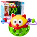 Miękka Piłka Sowa Kulka Z Grzechotką Zabawka Sensoryczna Zielona LEAN Toys