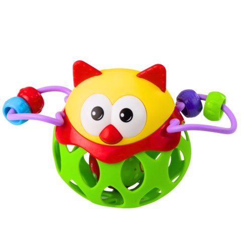 Miękka Piłka Sowa Kulka Z Grzechotką Zabawka Sensoryczna Zielona LEAN Toys Miękka Piłka Sowa Kulka Z Grzechotką Zabawka Sensoryczna Zielona LEAN Toys