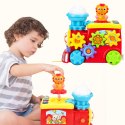 Muzyczna Lokomotywa Interaktywna Dla Malucha Koła Zębate Kolorowy LEAN Toys