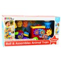 Muzyczny Pociąg Interaktywny Dla Malucha Miś Koła Zębate Kolorowy LEAN Toys