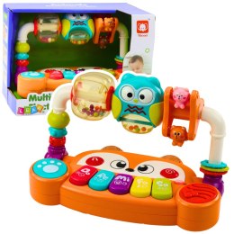 Pianinko Edukacyjne Interaktywne Grzechotki Sowa Pomarańczowe LEAN Toys