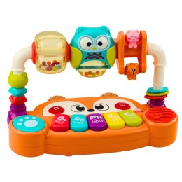 Pianinko Edukacyjne Interaktywne Grzechotki Sowa Pomarańczowe LEAN Toys