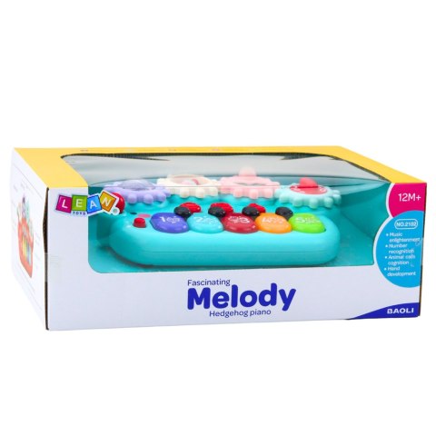 Pianinko Interaktywne Dla Dzieci Koła Zębate Niebieskie LEAN Toys Pianinko Interaktywne Dla Dzieci Koła Zębate Niebieskie LEAN Toys