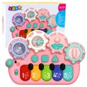 Pianinko Interaktywne Dla Dzieci Koła Zębate Różowe LEAN Toys