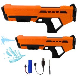 Pistolet Karabin Na Wodę Elektryczny Automatyczny Pomarańczowy LEAN Toys
