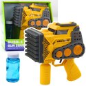 Pistolet Na Bańki Mydlane Budowlane 56 Otworów Płyn Żółty LEAN Toys