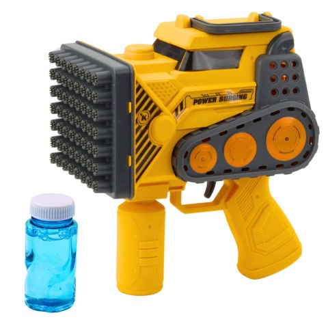 Pistolet Na Bańki Mydlane Budowlane 56 Otworów Płyn Żółty LEAN Toys Pistolet Na Bańki Mydlane Budowlane 56 Otworów Płyn Żółty LEAN Toys