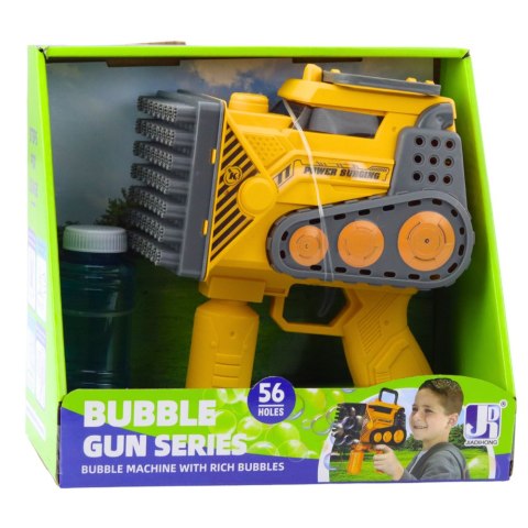 Pistolet Na Bańki Mydlane Budowlane 56 Otworów Płyn Żółty LEAN Toys Pistolet Na Bańki Mydlane Budowlane 56 Otworów Płyn Żółty LEAN Toys