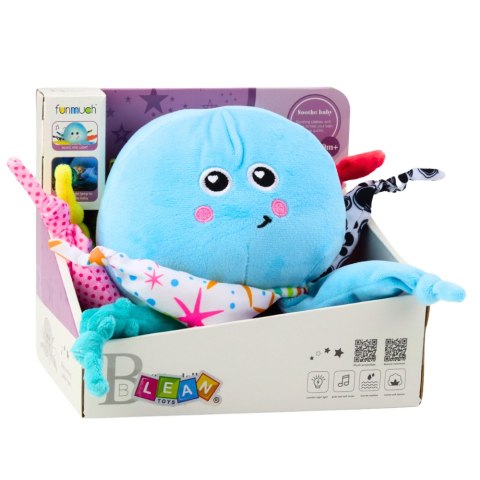 Pluszowa Ośmiornica Usypiająca Przytulanka Światło Dźwięk Niebieska LEAN Toys Pluszowa Ośmiornica Usypiająca Przytulanka Światło Dźwięk Niebieska LEAN Toys