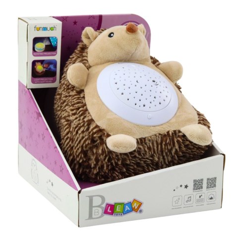 Pluszowy Jeż Usypiająca Przytulanka Światło Dźwięk Brązowy LEAN Toys Pluszowy Jeż Usypiająca Przytulanka Światło Dźwięk Brązowy LEAN Toys