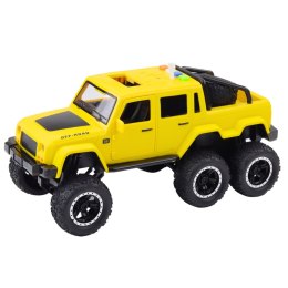 Samochód Terenowy Napęd Frykcyjny Światła Dźwięki Żółty 6x6 1:16 LEAN Toys
