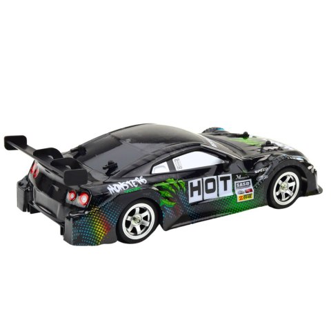 Samochód Wyścigowy Auto Do Driftu RC Czarno Zielone 30km/h 1:16 LEAN Toys Samochód Wyścigowy Auto Do Driftu RC Czarno Zielone 30km/h 1:16 LEAN Toys