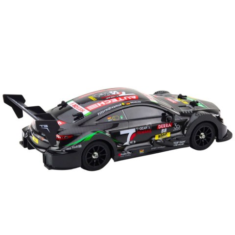 Samochód Wyścigowy Auto Do Driftu RC Czarny Karbon 30km/h 1:16 LEAN Toys Samochód Wyścigowy Auto Do Driftu RC Czarny Karbon 30km/h 1:16 LEAN Toys