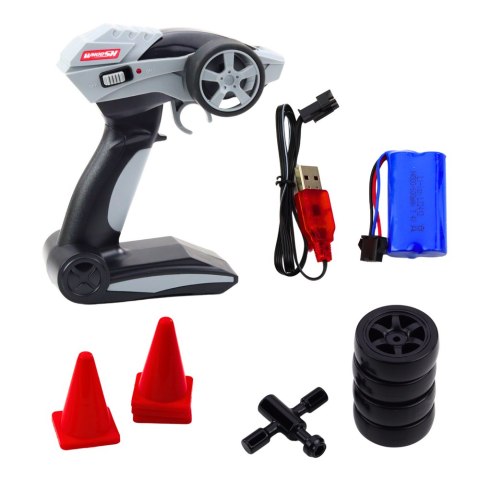 Samochód Wyścigowy Auto Do Driftu RC Czerwono Czarny 30km/h 1:16 LEAN Toys Samochód Wyścigowy Auto Do Driftu RC Czerwono Czarny 30km/h 1:16 LEAN Toys