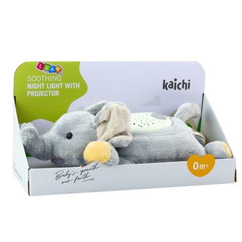 Słonik Pluszowy Usypiająca Przytulanka Projektor Dźwięki Szum LEAN Toys Słonik Pluszowy Usypiająca Przytulanka Projektor Dźwięki Szum LEAN Toys
