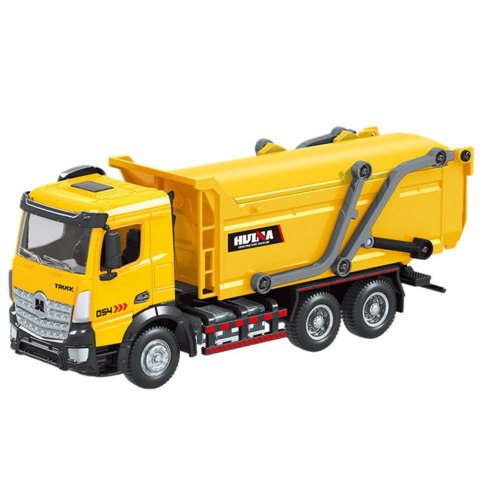 Śmieciarka Ciężarówka Metalowa Ruchoma Huina Żółta 1:50 HUINA Śmieciarka Ciężarówka Metalowa Ruchoma Huina Żółta 1:50 HUINA
