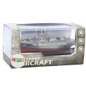 Statek Militarny Łódź Zdalnie Sterowana RC Srebrna 15cm LEAN Toys