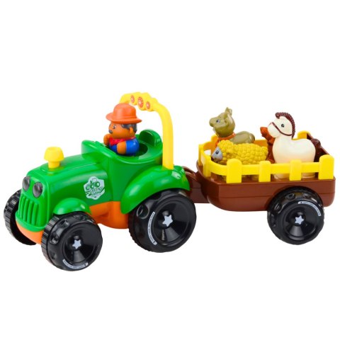 Traktor Z Napędem Interaktywny Zwierzątka Przyczepa Dźwięki Światła LEAN Toys Traktor Z Napędem Interaktywny Zwierzątka Przyczepa Dźwięki Światła LEAN Toys