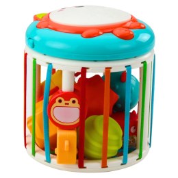 Walec Kostka Sensoryczna Interaktywna Bębenek Lis Światła Dźwięki Kolorowa LEAN Toys