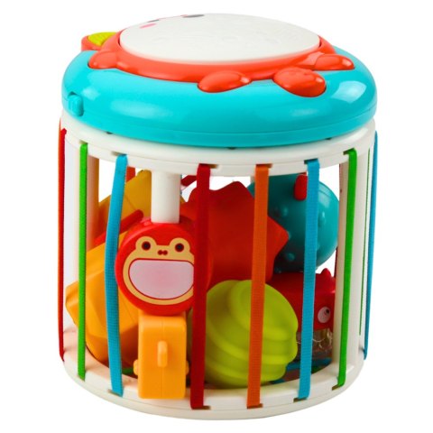 Walec Kostka Sensoryczna Interaktywna Bębenek Lis Światła Dźwięki Kolorowa LEAN Toys Walec Kostka Sensoryczna Interaktywna Bębenek Lis Światła Dźwięki Kolorowa LEAN Toys