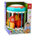 Walec Kostka Sensoryczna Interaktywna Bębenek Lis Światła Dźwięki Kolorowa LEAN Toys