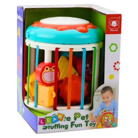 Walec Kostka Sensoryczna Interaktywna Bębenek Lis Światła Dźwięki Kolorowa LEAN Toys Walec Kostka Sensoryczna Interaktywna Bębenek Lis Światła Dźwięki Kolorowa LEAN Toys