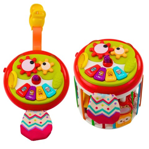 Walec Kostka Sensoryczna Interaktywna Sorter Światła Dźwięki Kolorowa LEAN Toys Walec Kostka Sensoryczna Interaktywna Sorter Światła Dźwięki Kolorowa LEAN Toys