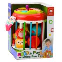 Walec Kostka Sensoryczna Interaktywna Sorter Światła Dźwięki Kolorowa LEAN Toys