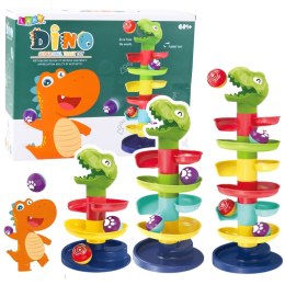 Wieża Zjeżdżalnia Dla Kulek Piłek Głowa Sorter Dinozaur Zielony LEAN Toys