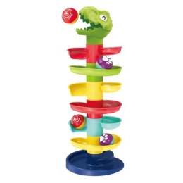 Wieża Zjeżdżalnia Dla Kulek Piłek Głowa Sorter Dinozaur Zielony LEAN Toys