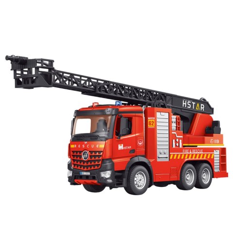 Wóz Strażacki Zdalnie Sterowany Wysuwana Drabina Rozpylanie Wody 2.4G 11CH LEAN Toys Wóz Strażacki Zdalnie Sterowany Wysuwana Drabina Rozpylanie Wody 2.4G 11CH LEAN Toys