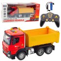 Wywrotka Zdalnie Sterowana RC 2.4G Dźwięki Żółto-Czerwona LEAN Toys