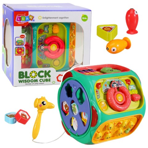 Zabawka Edukacyjna Kostka Interaktywna Wielofunkcyjna 8w1 LEAN Toys Zabawka Edukacyjna Kostka Interaktywna Wielofunkcyjna 8w1 LEAN Toys