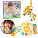 Zabawka Sensoryczna Gryzak Grzechotka Dla Malucha Butelka 3W1 LEAN TOYS