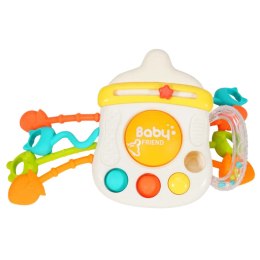Zabawka Sensoryczna Gryzak Grzechotka Dla Malucha Butelka 3W1 LEAN TOYS