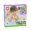 Zabawka Sensoryczna Gryzak Grzechotka Dla Malucha Butelka 3W1 LEAN TOYS