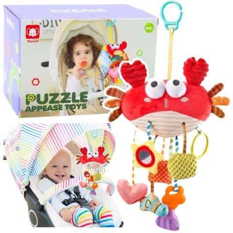 Zabawka Sensoryczna Zawieszka Do Łóżeczka Krab 9w1 LEAN Toys Zabawka Sensoryczna Zawieszka Do Łóżeczka Krab 9w1 LEAN Toys