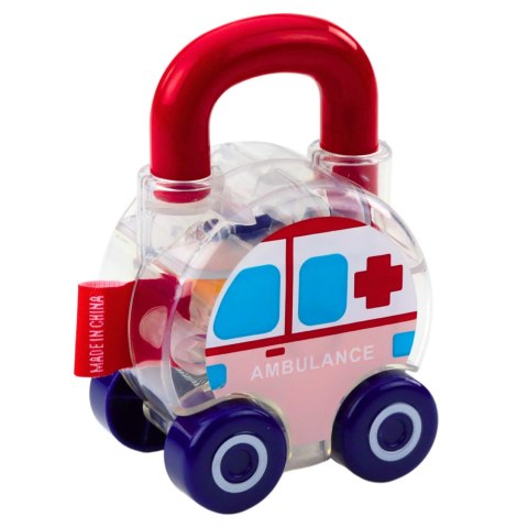 Zestaw Autek Z Kluczem Edukacyjne Policja Straż Karetka 3szt LEAN Toys Zestaw Autek Z Kluczem Edukacyjne Policja Straż Karetka 3szt LEAN Toys