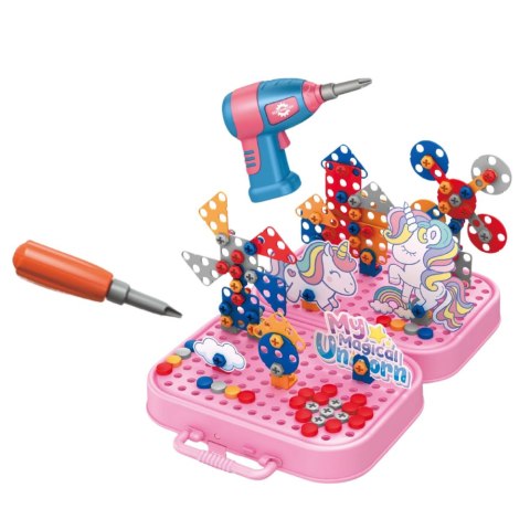 Zestaw Klocków Konstrukcyjnych Wkrętarka Jednorożec DIY LEAN Toys Zestaw Klocków Konstrukcyjnych Wkrętarka Jednorożec DIY LEAN Toys