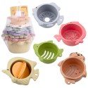 Zestaw Kubeczków Do Układania Kąpieli 2w1 Pastelowe 6el LEAN Toys