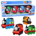 Zestaw Lokomotyw Z Napędem Pociągi Kolorowe 4szt LEAN Toys