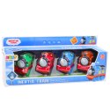 Zestaw Lokomotyw Z Napędem Pociągi Kolorowe 4szt LEAN Toys