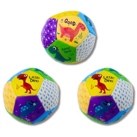 Zestaw Miękkich Piłeczek Z Dinozaurami Kolorowe 9cm 3szt LEAN Toys Zestaw Miękkich Piłeczek Z Dinozaurami Kolorowe 9cm 3szt LEAN Toys
